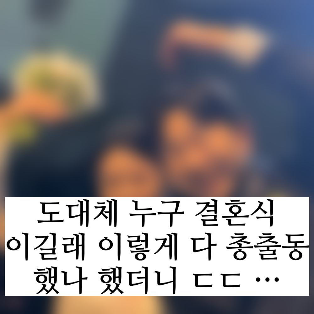 얘가 도대체 누구길래 .. 한국 톱스타 총출동한 연예인 결혼식