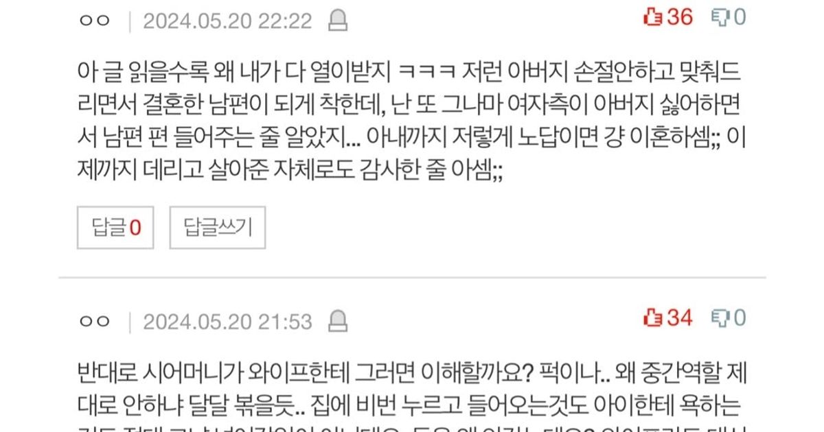 선 넘는 장인어른, 제가 속이 좁은건가요?