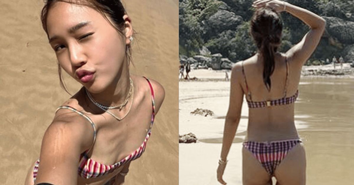 "걸그룹이 이래도 돼?"... 오마이걸 미미, 파격적인 비키니 입고 군살 없는 뒷태 '과시'