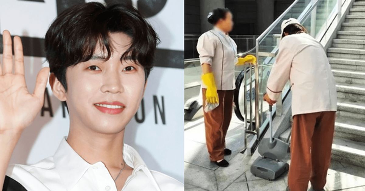 "몰래 보지 마세요"...방송국 구석에서 몰래 무대 본 '청소 아주머니'들 오열하게 만든 '임영웅'의 행동