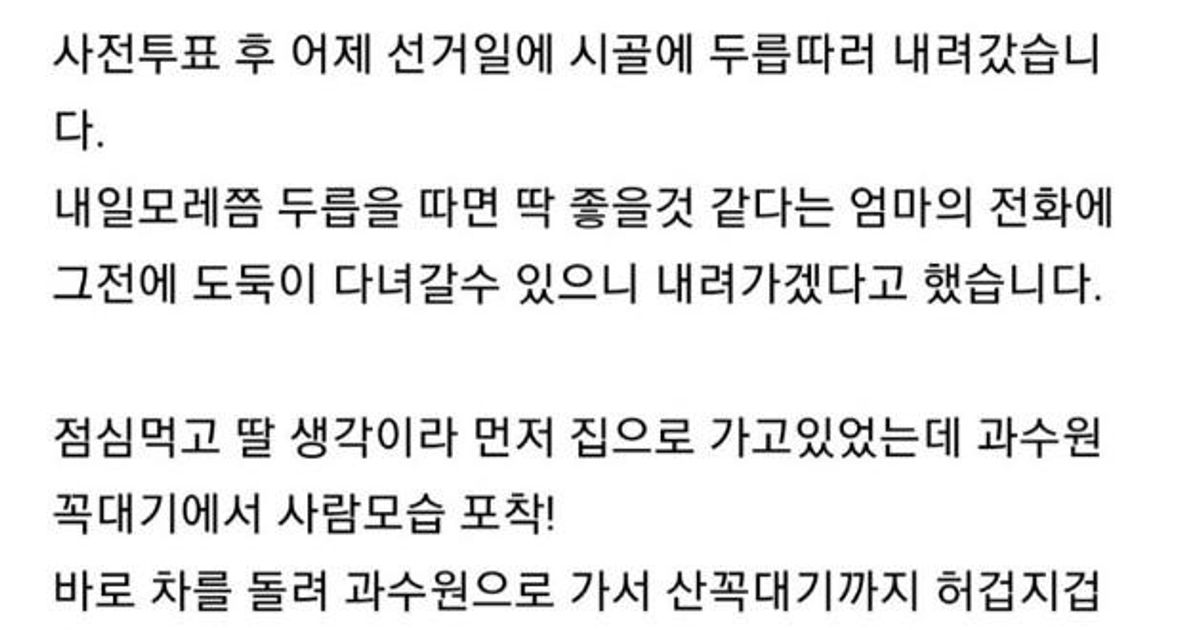 한국의 봄에만 나타나는 도둑