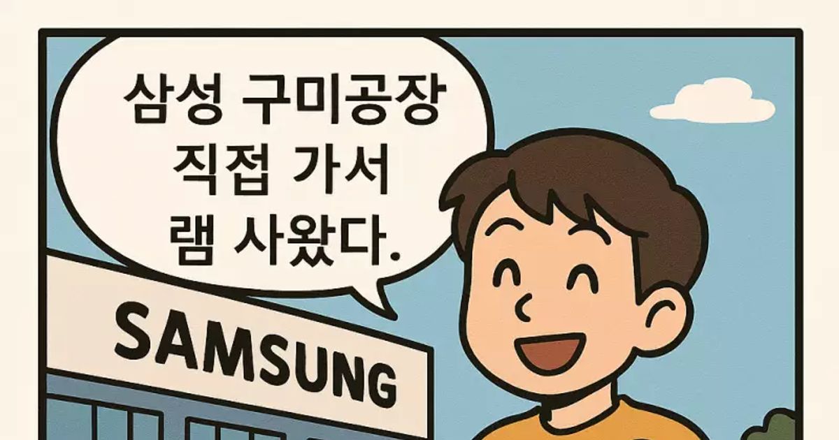 삼성공장가서 램 사온 만화,,